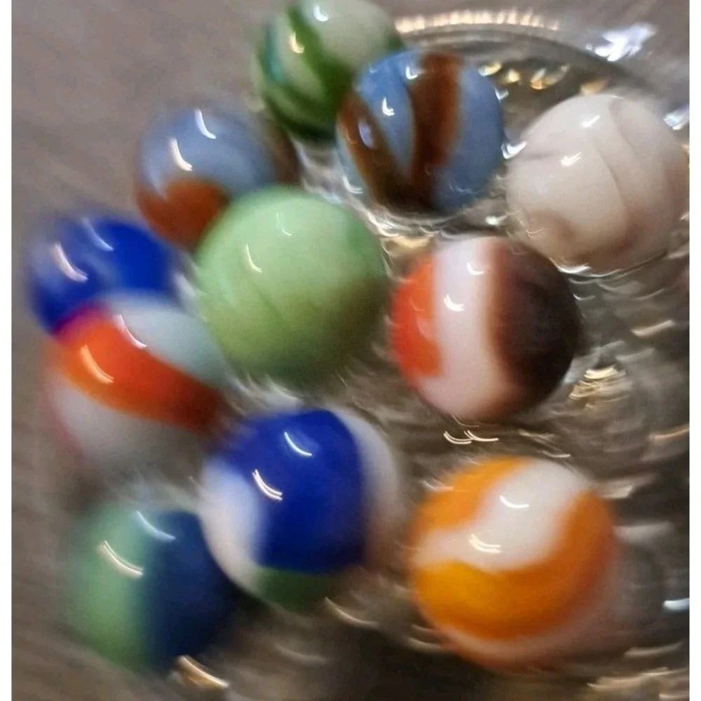 Lot Of 11 Estate Sale Marbles Mixed Colors